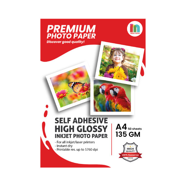 Papel fotografico A5 135 gms 50 hojas doble cara