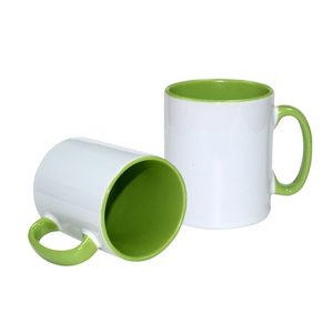 Taza interior color verde 11 oz