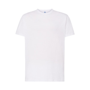 Polera algodón Hombre Manga Corta Blanca