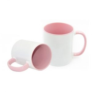 Taza interior color rosado 11 oz