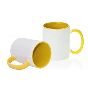 Taza interior color amarillo 11 oz