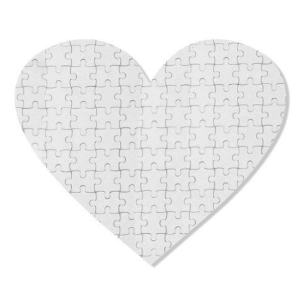 Puzzle sublimación corazon 76pz 19 x 20 cm